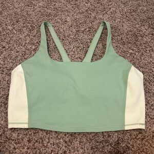 All in Motion Green and Cream Tank Top